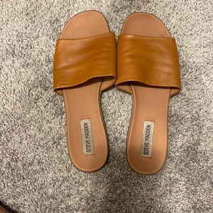 Steve Madden Leather Slides Sandals. Kailey. 7.5